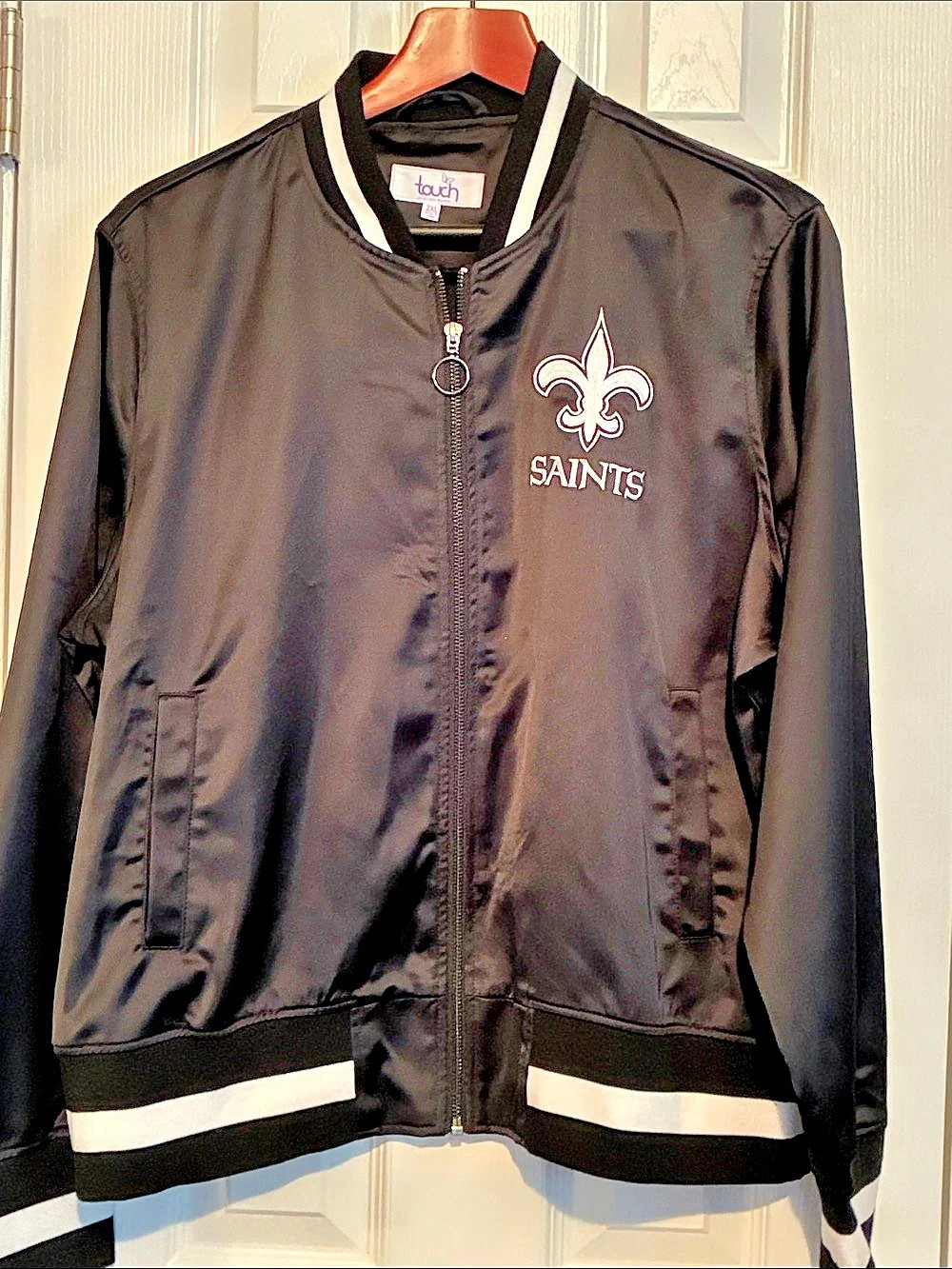 Touch by Alyssa Milano New Orleans Saints Varsity Bomber Jacket * 2XL